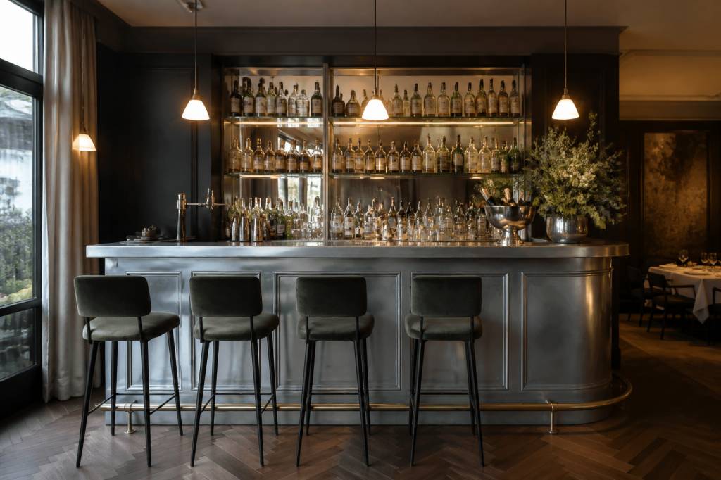 Le bar en zinc une pièce maitresse d&rsquo;un établissement d&rsquo;hôtellerie : atouts, usage et mise en valeur